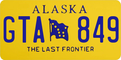 AK license plate GTA849
