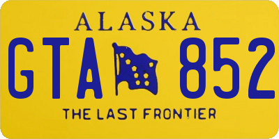 AK license plate GTA852