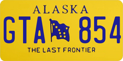 AK license plate GTA854