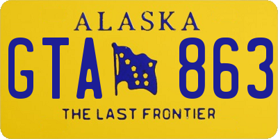AK license plate GTA863