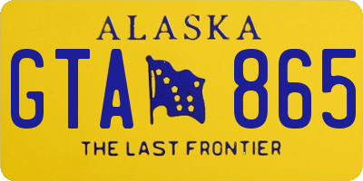 AK license plate GTA865