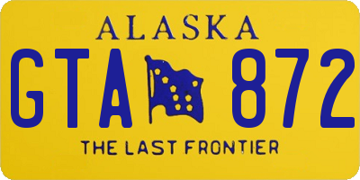 AK license plate GTA872