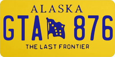 AK license plate GTA876