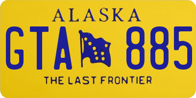AK license plate GTA885