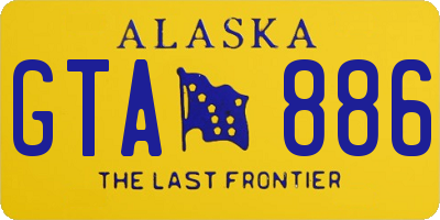 AK license plate GTA886