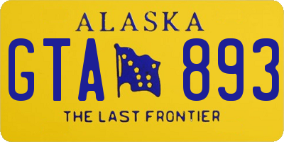 AK license plate GTA893