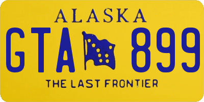 AK license plate GTA899