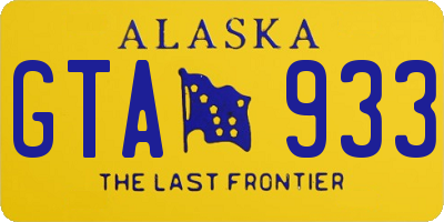 AK license plate GTA933