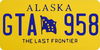AK license plate GTA958
