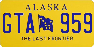 AK license plate GTA959