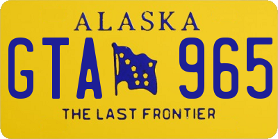 AK license plate GTA965
