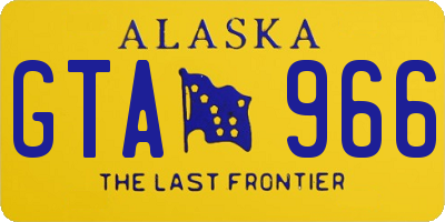 AK license plate GTA966