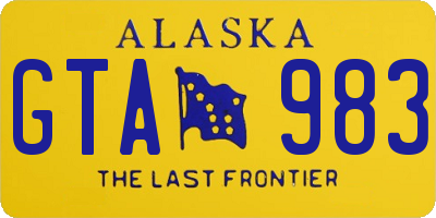 AK license plate GTA983