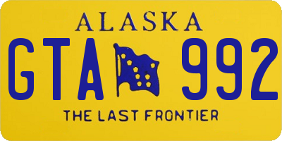 AK license plate GTA992