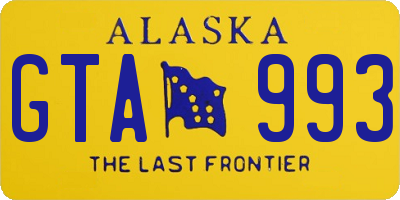 AK license plate GTA993