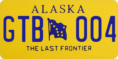 AK license plate GTB004