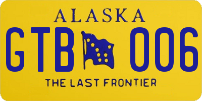 AK license plate GTB006