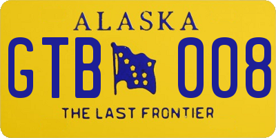 AK license plate GTB008
