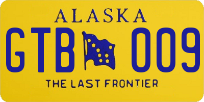 AK license plate GTB009