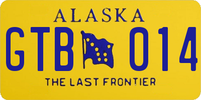 AK license plate GTB014