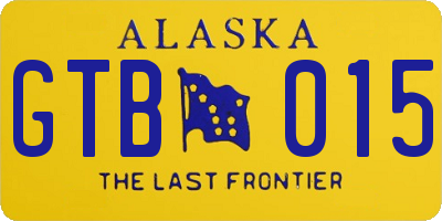 AK license plate GTB015
