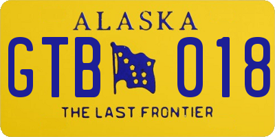 AK license plate GTB018