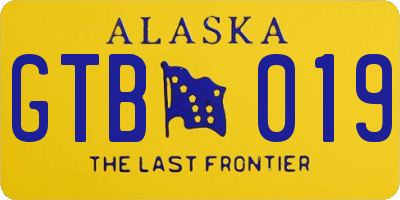 AK license plate GTB019