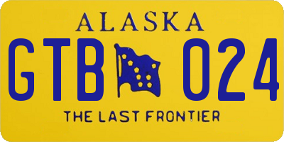 AK license plate GTB024