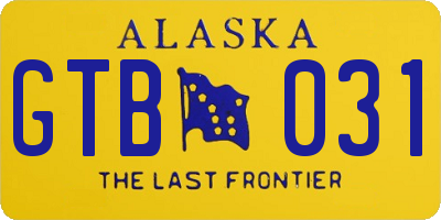 AK license plate GTB031