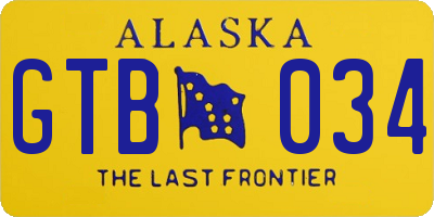 AK license plate GTB034