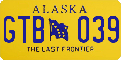 AK license plate GTB039