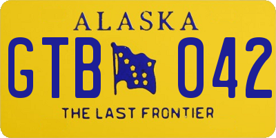 AK license plate GTB042