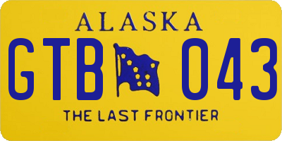 AK license plate GTB043