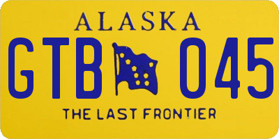 AK license plate GTB045