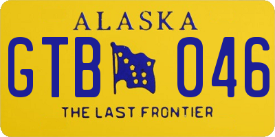 AK license plate GTB046