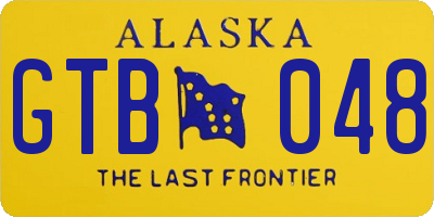 AK license plate GTB048