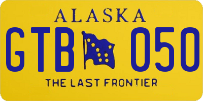 AK license plate GTB050