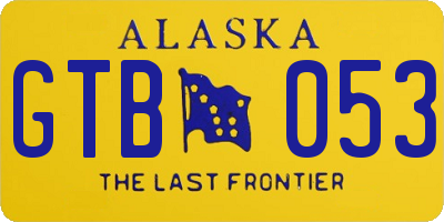 AK license plate GTB053