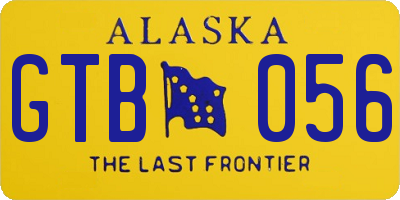 AK license plate GTB056