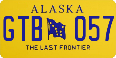 AK license plate GTB057