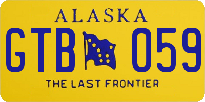 AK license plate GTB059