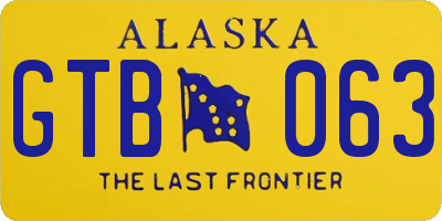 AK license plate GTB063