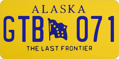 AK license plate GTB071