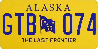 AK license plate GTB074