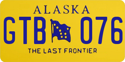 AK license plate GTB076