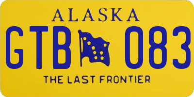 AK license plate GTB083