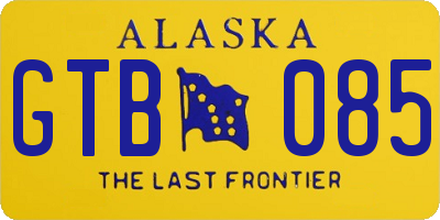 AK license plate GTB085