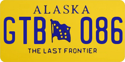 AK license plate GTB086