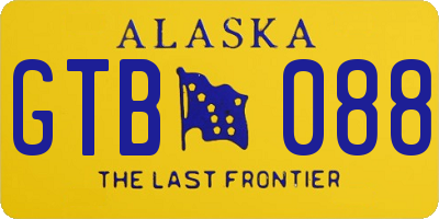 AK license plate GTB088