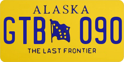 AK license plate GTB090